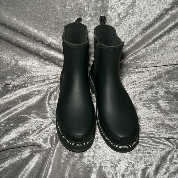 Hunter Refined Stitch Detail Waterproof Green Chelsea Boot Women’s 10 WFS2100RMA - Picture 3 of 7
